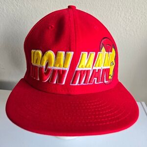 New Era 9FIFTY Marvel Iron Man Red Embroidered‎ Logo Hat Cap Snapback